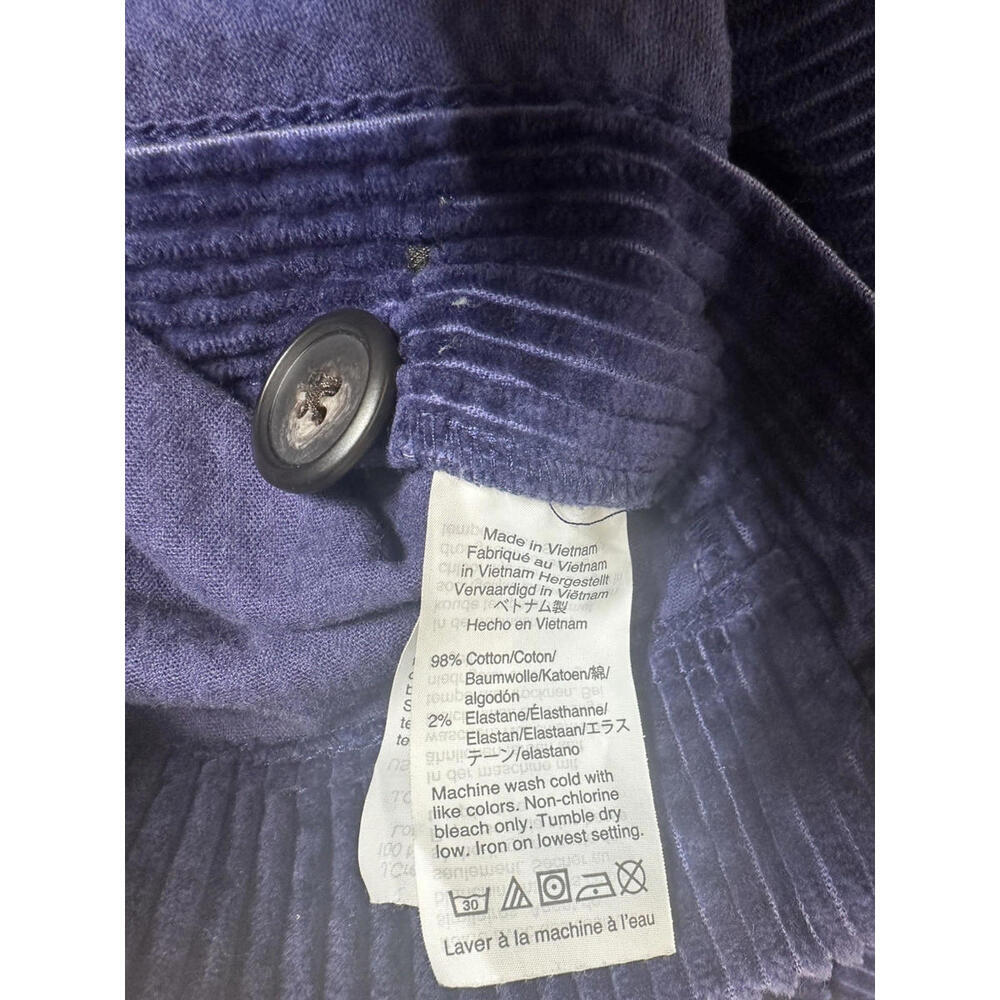 Madewell Corduroy Side Button Shift Dress Womens XXS Pockets Oversized Navy Blue - Picture 7 of 7